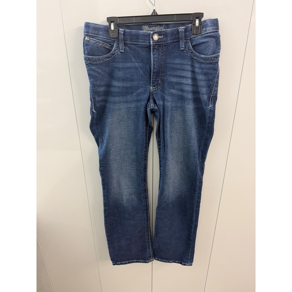 Wrangler Willow Ultimate Riding Jeans Womens 13x34 Dark Wash Bootcut Denim